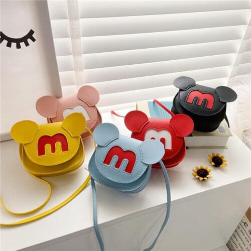 Disney mickey mouse pu messenger shoulder bag new bag female mini children coin purse fashion Mickey pattern chain bag purses