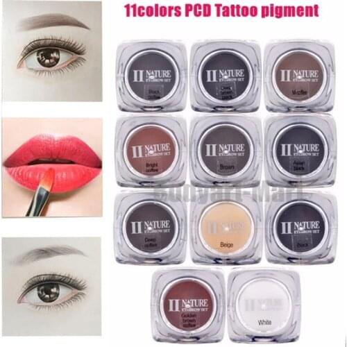 Multifunctional Eyebrow Tattoo Pigment Paste, A Package Of Micro Blades Natural And Safe Lip Painting Pigment Ink Tattoo Color