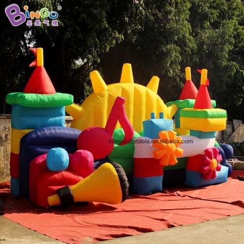Customized 7x2.5x3.5M inflatable blocks stage backdrop wall inflated toys for party event home decoration