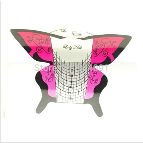 Wholesale 2015 NEW self-adhesive nail art form 300 with good quality/Professional Butterfly Nail Form Manufacturer. WT024