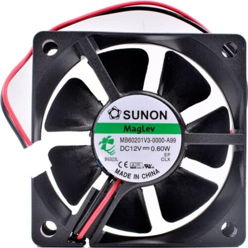 Original MB60201V3-0000-A99 6cm 6020 60mm fan DC12V 0.60W Thermal Support Devices Chassis power supply silent cooling fan