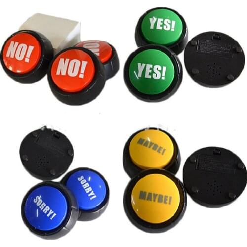 Respond to phone Bullshit Buttons Maybe No Sorry Yes Sound Button Toys Home Office Party Funny Gag Toy For Kids Adult Toy Gifts