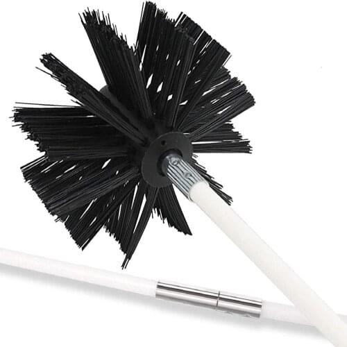 Fireplace Chimney Brushes, 25 Feet Dryer Vent Cleaning Brush, Lint Remover,Synthetic Brush Head