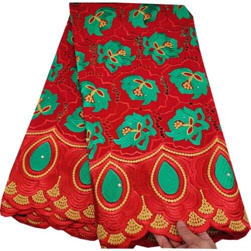 Swiss Lace Fabric 2021 High Quality Nigerian Swiss Voile Lace In Switzerland Embroidery Cotton Lace Fabrics 5 Yards HL-160