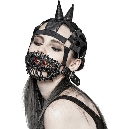 Steam Punk Rave Rock Steampunk Accessories Novelty Gothic Beanie Hat with Masks Women Performance Clothing Unisex Cosplay