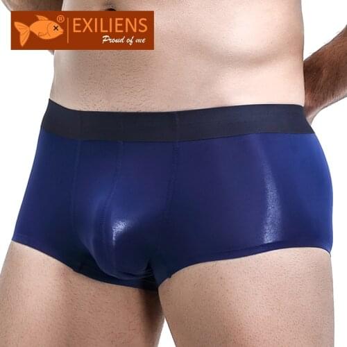 EXILIENS Brand Thin Boxer Men Underwear Seamless Cueca Masculina Man Ropa Interior Calzoncillos Hombre Mens Boxers Homme L-3XL