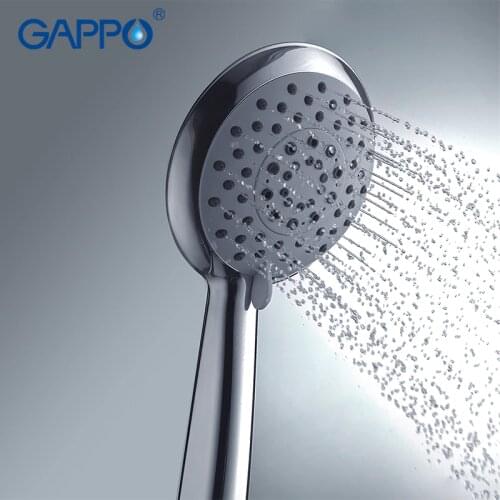 Gappo 1Pc Top Quality Five Ways Round hand shower heads bathroom accessories ABS in chrome Plated water saving shower head