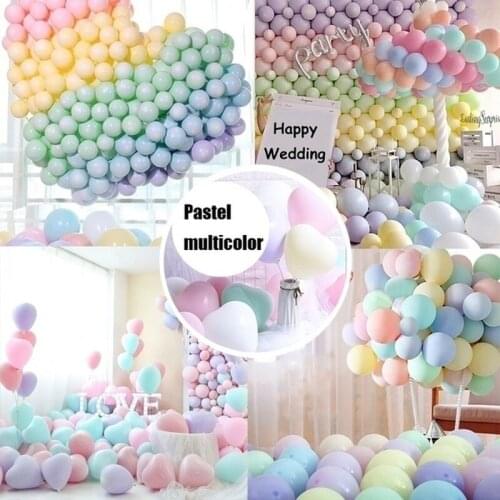 10pcs/set Pastel Latex Balloon Assorted Macaron Candy Color Romantic Thicken Baby Shower Graduation Wedding Birthday Party decor