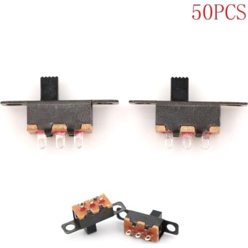 50Pcs/lot SS12F15 SS12F15VG4 Position Toggle Switch Handle Interruptor On-off Mini Slide Switch Length 4MM