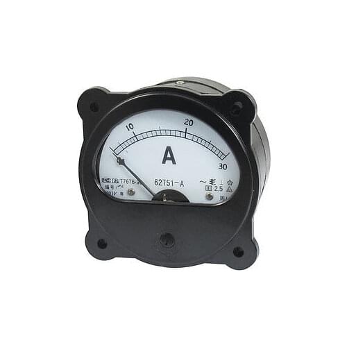 AC 0-30A Fine Tuning Dial Panel Analog Ampere Meter Amperemeter Black
