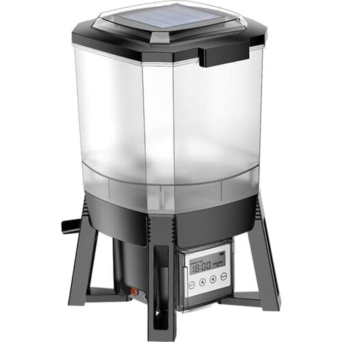 Adjustable Solar Power Automatic Aquarium Feeder Auto Fish Food Dispenser 6L Large Capacity