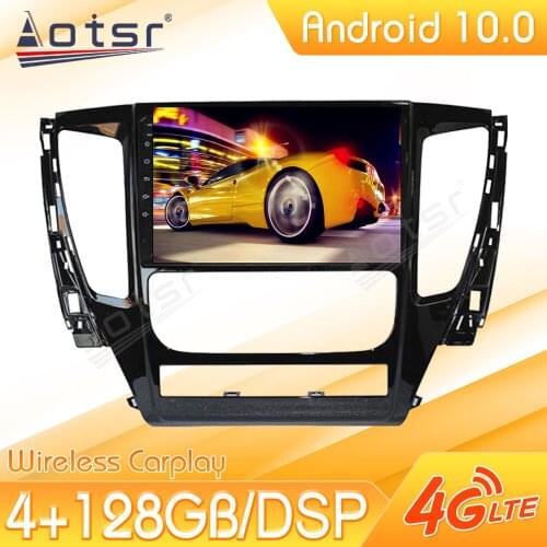 128GB Android Car Multimedia Stereo Player For Mitsubishi Pajero 2017 2018 2019 Tape Radio Auto GPS Navi Head Unit No 2Din 2 Din