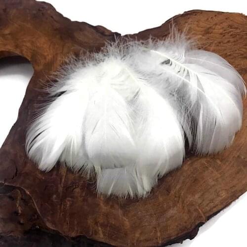 100PCS Dyed White Swan Goose Feathers DIY Wedding Jewelry Decoration Carnival Gift Accessory Natural Plumes For Crafts Wholesale