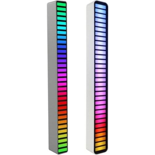 Colorful RGB Tube Type C Port Car LED Strip Lights Sound Control Pickup Rhythm Lighting Built-in High-sensitivity Mic wholesales