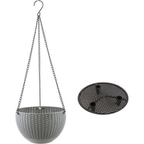 Flowerpot And Flowerpots Hanging Basket Garden Plastic Lazy Self-absorbent Dia 21cm Radish Stalks Automatic No Watering Creative