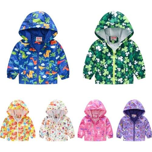 Boys Spring Autumn Coats Kids Jackets Toddler Hooded Windbreaker With Pocket Children Zipper Outerwear Baby Clothes 3-8 Years