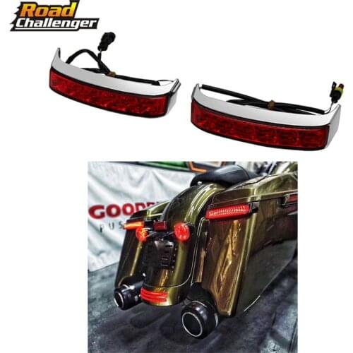 For Harley Touring Road King FLHR 2014-2018 CVO Limited FLHTKSE 2014 Saddle Bag Luggage Tail Brake Turn Light Lamp