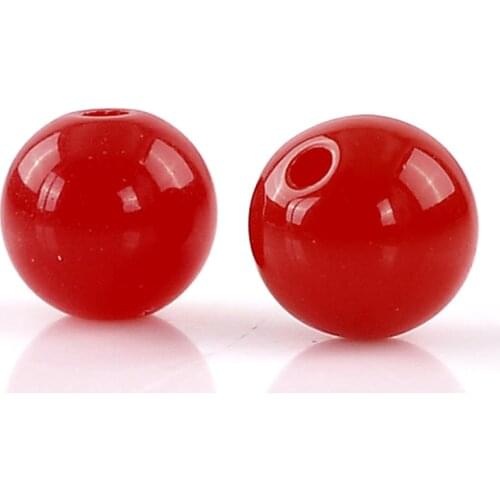 DoreenBeads Acrylic Spacer Beads Round Red 8mm Dia,300PCs(B22452), yiwu