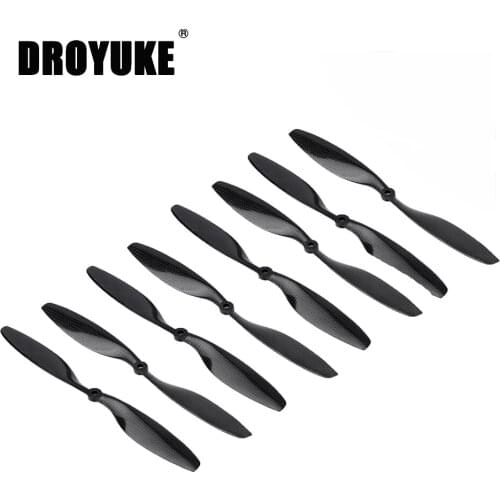 Droyuke 10x4.5 1045 Carbon Fiber Propeller Blade CW CCW Props for RC Camera Drone 10inch F450 F550 DIY RC Spare Parts Wing Fans
