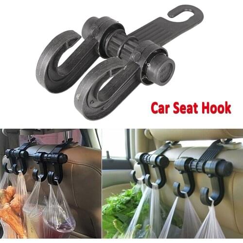 Car Interior Seat Double Hook Coat Purse Bag Holder Organizer Hanger Aluxiliary Hook Universal for BMW Honda SUV Automobile