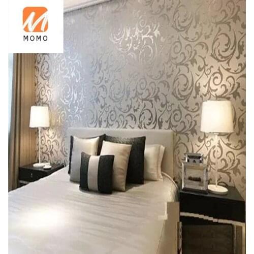 Good 3d gold leaf flocking wallpaper covering gold leaf wallpaper wholesales