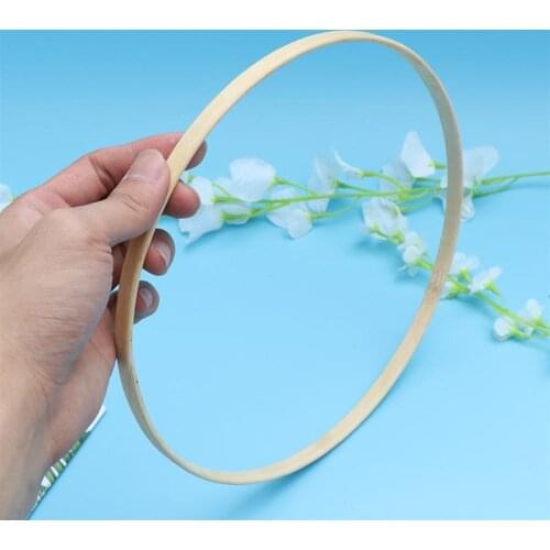 13-29cm Dream Catcher Ring DIY Wooden Bamboo Dreamcatcher Rings Hoops Circle Cross Stitch Chinese Traditional Sewing Tool A35