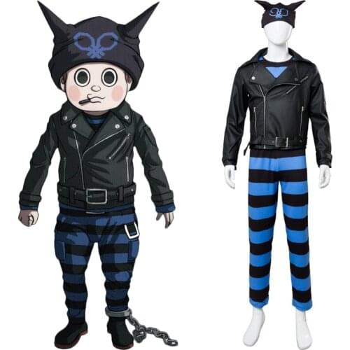 Anime Danganronpa V3: Killing Harmony Ryoma Ryouma Hoshi Cosplay Costume Suit Knit Hat Halloween Carnival Cosplay Costume