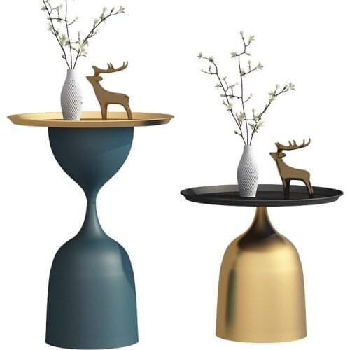 Nordic Creative edge Table ins Simple Modern living room sofa small tea table light luxury round iron Corner Small Round Table