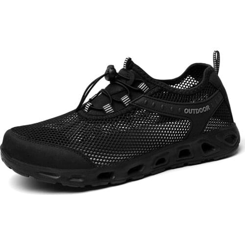 Men Outdoor Breathable Beach Shoes Lightweight Quick-Drying Wading Shoes Sport Water Camping Sneakers Shoes Size 38-47