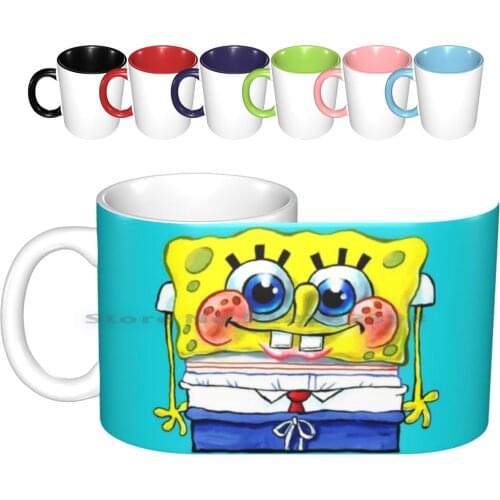I'm Cool Ceramic Mugs Coffee Cups Milk Tea Mug Patrick Star Squidward Mr Krabs Plankton Sandy Cartoons Animation Tv Shows Funny