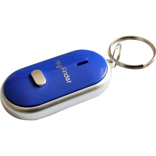Mini Whistle Anti Lost KeyFinder Alarm Wallet Pet Tracker Smart Flashing Beeping Remote Locator Keychain Tracer Key Finder + LED