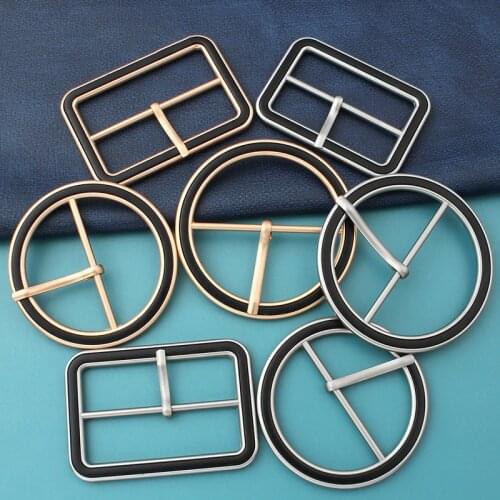 Fashion Round Metal Alloy Buttons Corners Knots Buttons Coats Belts Accessories Adjustable Buckles 1pcs