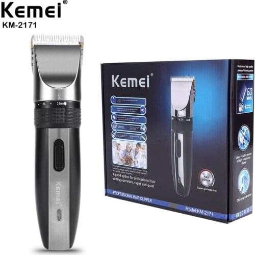 Kemei Professional Hair Clipper Adjustable Hair Cutting Machine Rechargeable Hair Trimmer Men Electric Cutter Razor Shaver