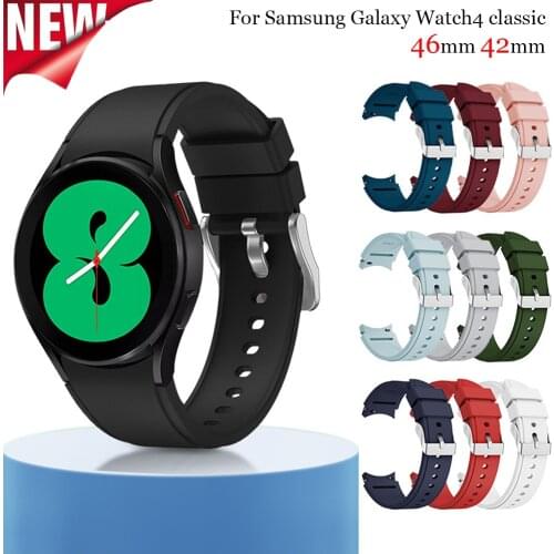 Strap For Samsung Galaxy Watch 4 classic 46mm 42mm smartwatch Silicone Ridge correa sport Bracelet Galaxy Watch 4 44mm 40mm band