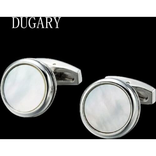 DUGARY Luxury shirt cufflinks for mens Brand cuff buttons cuff links round metal wedding abotoaduras Jewelry gemelos