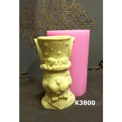 Male rabbit flowerpot silicone mold
