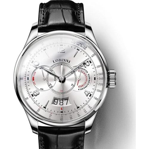 LOBINNI Watch Men Automatic Mechanical Luxury Brand Men Watches Sapphire Waterproof relogio Japan Miyota 9122 Movement L16013-3