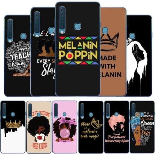 Magic Queen Melanin Poppin Silicone phone case For Samsung A3 A5 A6 A7 A8 A9 2015 2016 2017 2018 Pro soft Back phone Cover