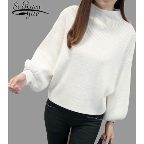 Loose Knitted Sweater Fashion Turtleneck Batwing Sleeve Pullovers Female Tops Winter Women Sweaters Fall 2021 Women Jumper 6340