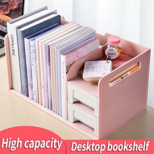 Creative drawer book storage box student file organizer dormitory desktop debris rack book holder bookends office accessories