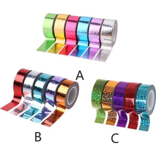 Rhythmic Gymnastics Decoration Holographic Glitter Tape Ring Stick Accessory 15mm*5m Washi Tape DIY Masking Tape M5TC