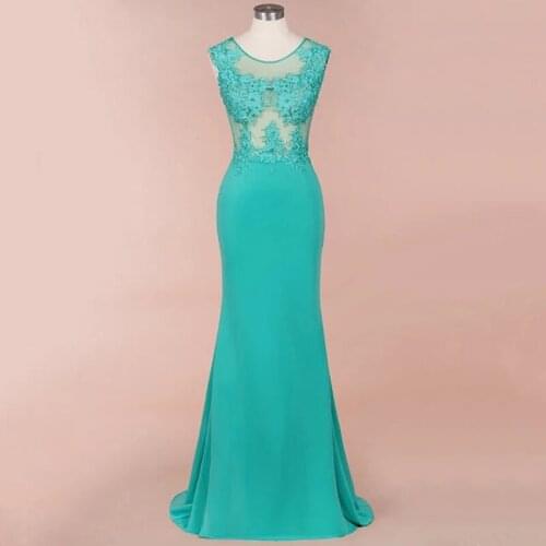 Evening Dress New 2021 Mermaid Blllusion Sleeveless Toast Dress Long Slim Formal Simple Banquet Birthday Party Prom Dress A172