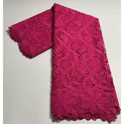 2021New Arrival African Cord Lace Fabric Embroidered Mesh Lace Fabric African Lace High Quality Guipure Lace for Party 5 yards