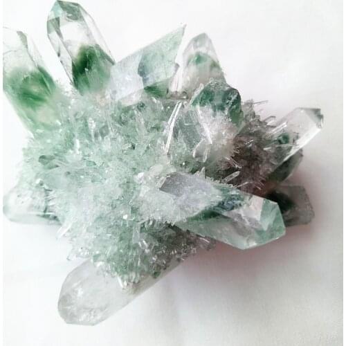 257g green ghost cluster crystal Stone clear Quartz Crystal cluster natural specter quartz cluster specimen healing