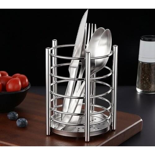 304 Stainless Steel Chopsticks Cage Kitchen Drain Rack Storage Rack Knife and Fork Storage Box Kitchen Utensils