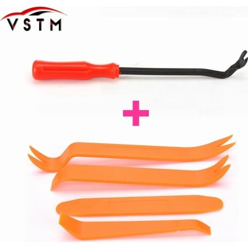 4pcs Remover Removal Puller Pry Tool Car Door Panel Trim Upholstery Retaining Clip Plier Tool Hand Tool Set