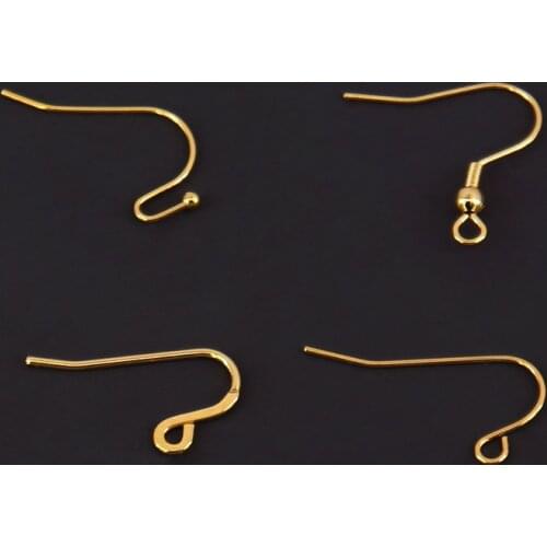 50pcs/lot Stainless Steel Earring Hook Ear Wire Hook Findings Clasps Ear Hook Earwire For DIY Making Earring Jewelry Accessories