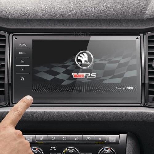 Car GPS Navigation Screen Tempered Steel Protective Film For Skoda Kodiaq Karoq 2017 2018 Sticker