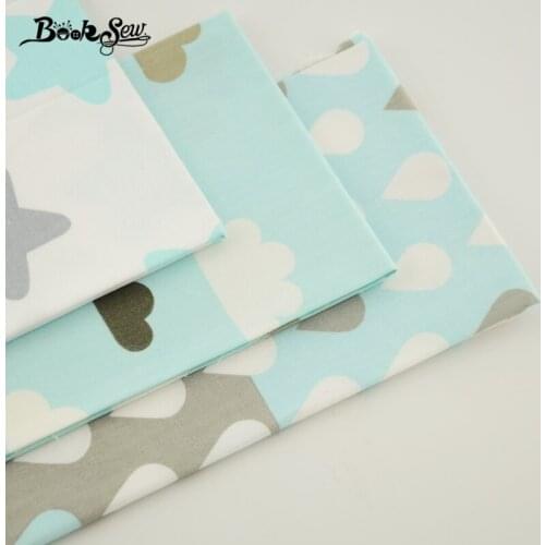 Booksew Scrapbooking 40cmx50cm 3 Pcs 100% Cotton Twill Fabric Baby Cloth Pretty Pattern Quilting DIY Dolls Craft Bedding Set
