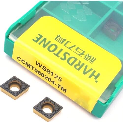 100% Original WS8125 CCMT060204 TM CNC Lathe Cutter For Steel Turning Tools For WC Type U Drill Bit tool Carbide Inserts